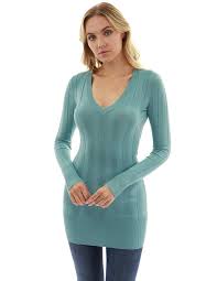 Women's knit tank tops summer tanks loose sleeveless tops camis casual sleeveless shirts blouses sweater. Pattyboutik Women V Neck Ribbed Tunic Knit Top At Amazon Women S Clothing Store Pullover Sweaters Knit Top Tops Women