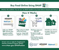 Can you use ebt for walmart grocery delivery? Mass211 On Twitter If You Receive Snap Benefits In Massachusetts You Can Use Your Ebt Card To Buy Food Online From Amazon And Walmart For More Info Or To Apply For Snap