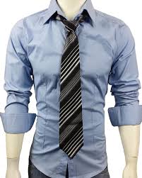 24 Men S Casual Long Sleeve Plain Dress Shirt Light Blue
