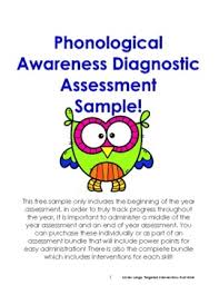Check spelling or type a new query. Phonological Awareness Diagnostic Assessment Sample Tpt