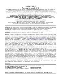 ALL PARTIES INTENDING TO BID MUST READ THIS BULLETIN.