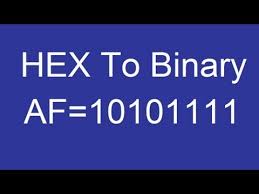 How To Convert Hexadecimal To Binary Examples Youtube