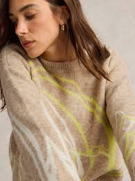 SWIRL JUMPER in NATURAL MULTI