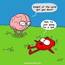 The Awkward Yeti Nothing Wrong With Taking A Break Awkward Yeti Heart And Brain Comic You Make Me Laugh