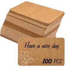 • choose your ideal size: Amazon Com 100pcs 3 54 X2 Blank Kraft Paper Business Card Words Message Notes Paper Tags Mini Craft Cardboard Festival Gifts Brown Office Products