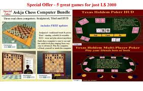 Create your own original games on the platform, as well. Second Life Marketplace New Holdem Poker Computer Chess 5 Games