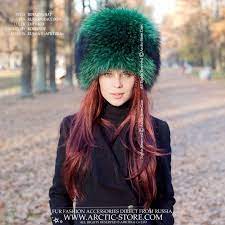 Boyaryn Luxe Emerald Raccoon 90s Womens Fashion Hip Hop Hats Fur Fashion