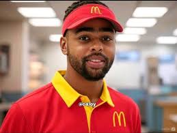 Los Angeles Lakers Players As Mc Donalds Crew 🍔🟪🟨 #lakers #mcdonalds