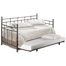 Hillsdale Furniture Providence Antique Bronze Daybed With Suspension Deck And Roll Out Trundle Daybed With Trundle Metal Daybed Hillsdale Furniture