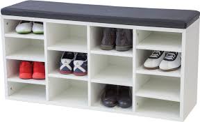 Mehrzweckschrank & putzschrank online kaufen › otto.de top qualität mehrzweckschränke in holzoptik weiß & hochglanz › ratenkauf & kauf auf rechnung möglich! Schuhschrank Vincent Mit Sitzkissen 104cm Weiss Kommode Schuhregal Sitzbank Ebay