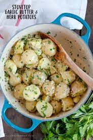 Garlic Herb Baby Potatoes Quick Easy Side Dish Recipe Recipe Side Dish Recipes Easy Baby Potato Recipes Quick Easy Side Dishes