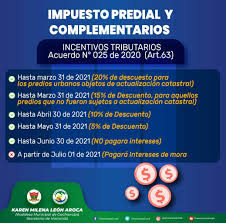 Los contribuyentes del impuesto predial unificado que domicilien el pago del impuesto en los términos del parágrafo primero del decreto n° 0119 de 2019. Calendario Tributario 2021 Alcaldia Gachancipa Facebook