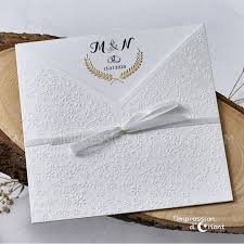 Outre la possibilité de changer de couleur, d'ajouter ou d'enlever du texte et de choisir la police et la. Faire Part Pochette Glamour Avec Ruban Blanc