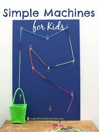 This looks really simple to do but effective at demonstrating a pulley. Simple Machines For Kids Levers And Pulleys Inspiration Laboratories Simple Machines Simple Machine Projects Simple Machines Activities