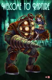 Bioshock Big Daddy And Little Sister Drawing Big Daddy Little Sister Ver2014 By Tyrinecarver On Deviantart Bioshock Bioshock Rapture Bioshock Art