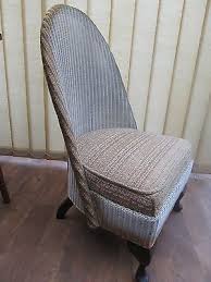 Vintage 40 S Bedroom Nursing Chair Lloyd Loom Style Queen Anne Legs Cream Gold Chairs Furniture Lloyd Loom Nursing Chair Upcycle Chair