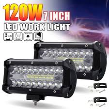 Buy the best and latest 7 inch led on banggood.com offer the quality 7 inch led on sale with worldwide free shipping. 12000lm Car Light 7 Inch 120w Led Light Bar Led Work Light Bar 6000k Offroad Work Light Driving Lamp Led Lights For Truck Car Boat Car Led Lights Car Light Bar Interior