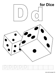 Letter roll was designed to help students practice recognizing uppercase and lowercase letters. D For Dice Printable Alphabet S10cab Coloring Pages Printable