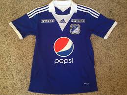 Chaqueta millonarios hombre belgica mfc. Millonarios Bogota Fc Soccer Jersey Pepsi Hyundai Cafam Youth Boys Large Adidas 1799284207