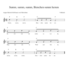 Summ Summ Summ Bienchen Summ Herum Deutsches Kinderlied Mit Noten Akkorden Text Mp3 Und Video Kinderlieder Zum Mitsingen Kinder Lied Kinderlieder Lied