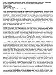 Kesimpulannya penggunaan laman sosial ini mendatangkan pelbagai kebaikan dan keburukan kepada golongan remaja. Karangan Biak Buruk Laman Sosial
