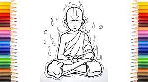 What others are saying find the winter colori. Aang Avatar Coloring Pages Avatar The Last Airbender Aang Coloring Pages Youtube