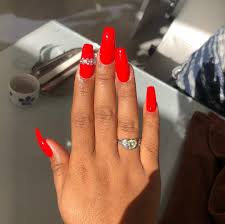 Pink acrylic nail design purple acrylic nail design peach acrylic nail design pink & white acrylic nails red acrylic nail design flower acrylic nail acrylic nails are artificial nails which are used to make the personality impressed. Updated 30 Bold Red Acrylic Nails For 2020 August 2020