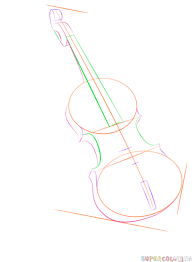 How To Draw A Violin And Bow Step By Step Drawing Tutorials For Kids And Beginners Drawing Tutorial Violin Violin Art