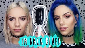 An ombre hairstyle will allow you to be a little more bold with overall color than a balayage hairstyle. From Blonde To Blue Ombre Hair Ft Tangle Teezer Ad Youtube