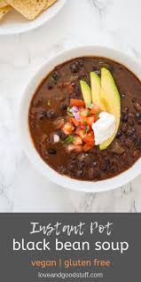 Black Bean And Lentil Soup Instant Pot Instant Pot Black Bean Soup Recipe Vegan Instant Pot Recipes Bean Soup Black Bean Soup