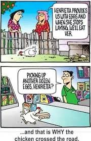 Finally The Answer To Why Did The Chicken Cross The Road Funny Cartoons Funny Funny Comics