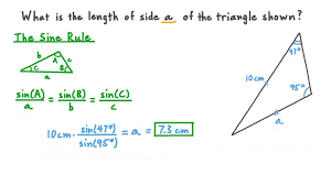 2 calculating with the sine rule. Question Video Using The Sine Rule To Find The Side Lengths Of A Triangle Nagwa