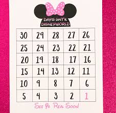 Disney Disney World Disneyland Disney Cruise Disney Countdown Disney Countdown Calendar Mickey Minnie Digital File Vacation 8 5x11 Disney Countdown Calendar Disney World Calendar Disney World