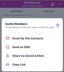 Whether your goal is to start a blog, build an online store, offer services. Inviting New Members To Your Place In The Wix Mobile App Help Center Wix Com