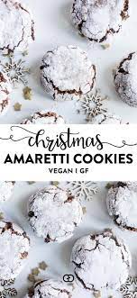 Vegan Chocolate Amaretti Cookies Recipe Vegan Christmas Cookies Cookies Recipes Christmas Vegan Christmas Desserts