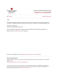 Factors influencing the blood levels of calcium and phosphorus