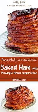 Baked Ham With Pineapple Brown Sugar Glaze Recipe Traditional Thanksgiving Dinner Menu Thanksgiving Dinner Menu Traditional Thanksgiving Dinner