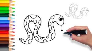 Learn How To Draw Snake Teach Drawing For Kids And Toddlers Coloring Page Video Youtube Found 12 free snakes drawing tutorials which can be drawn using pencil, market, photoshop, illustrator just follow step by step directions. learn how to draw snake teach drawing for kids and toddlers coloring page video