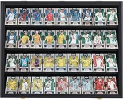 Proview diplays trading card cards rail wall mount system display case 187 count. Amazon Com Mrwye 36 Graded Sports Card Display Case Lockable Trading Card Collector Wall Display Holder For Baseball Basketball Football Hockey Cards 98 Uv Protection Acrylic Black Toys Games