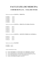Facultatea de medicină este o instituție de învățământ terțiar sau parte a unei astfel de instituții, care predă medicină și acordă o diplomă profesională pentru medici și chirurgi. Https Www Utm Ro Wp Content Uploads 2020 01 Coduri De Plata Medicina 270120 Pdf