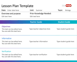 Free Simple Lesson Plan Template for PowerPoint - Free PowerPoint ...
