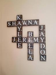 Personalized Wooden Scrabble Family Name Tiles Wall Decor Etsy Scrabble Wall Decor Family Wall Decor Wooden Wall Decor