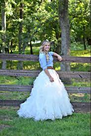 Blue Jean Shirt With White Wedding Skirt Denim Wedding Dresses Denim Wedding Jeans Wedding