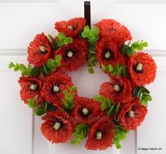 Artificial flowers | orange silk poppies ornamental dark orange silk poppies with black centers. Home Furniture Diy Artificial Poppy Garland With Large Red Poppies Kisetsu System Co Jp