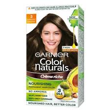 A great product for normal skin and all hair types. Garnier Color Naturals Creme Riche Ammonia Free Hair Color Darkest Brown 3 70 Ml 60 G Jiomart