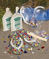 Mosaic Flip Flop Stepping Stone Kit Zulily Diy Garden Projects Stepping Stone Kits Mosaic Diy