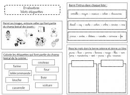 Evaluation Sur Les Mots Etiquettes L Ecole De Crevette Evaluation Ce1 Evaluation Exercices De Comprehension