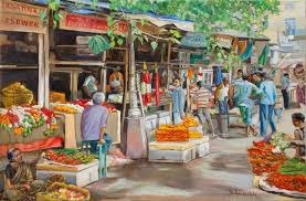 Turning a sketch into a vector is one of my favorite techniques for bringing a drawing to life. How To Draw A Market Scenery How To Draw Scenery Of Village Market Toma S Drawing Youtube Want To Learn Easy Landscape Drawing Mitsukof Daze