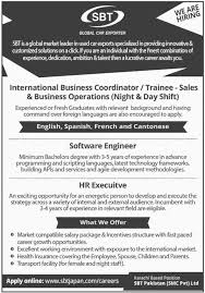 Sbt japan jobs are for cities of pakistan including karachi. Sbt Pakistan Jobs 2018 For Software Engineer Executives 2021 Job Advertisement Pakistan