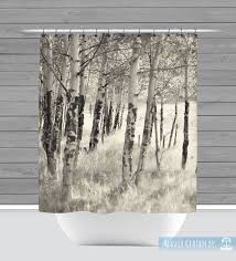 Birch Tree Shower Curtain Birch Trees Shower Curtain Rustic Nature Americana Made In The Usa 12 Hole Fabric Bathroom Decor Forest Wallpaper Tree Shower Curtains Wallpaper